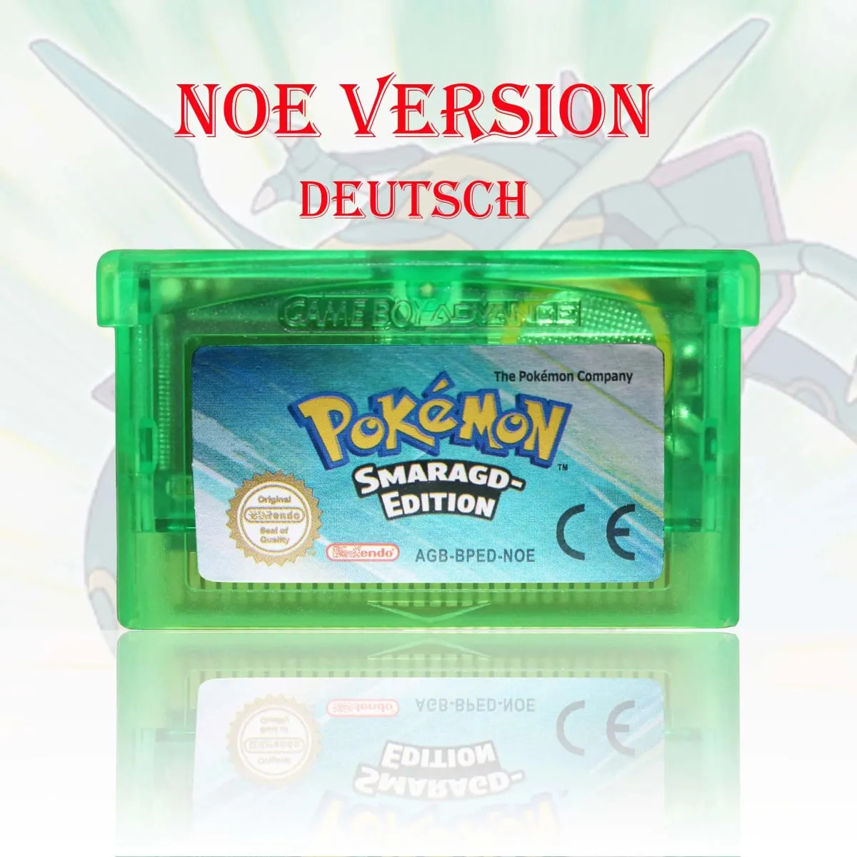 GBC/GBA NOE Version Pokemon Kristall/Smaragd/Feuerrote/Blattgrune/Rubin Game Cartridge Video Game Card High Quality With Battery