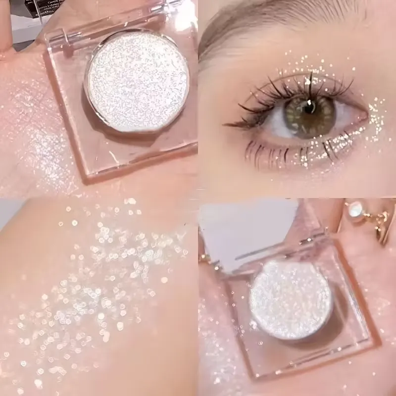Long-Lasting Glitter Eyeshadow - Radiant High Shine Finish Instant Highlighting Effect Sparkling Powder Eye Makeup for Parties