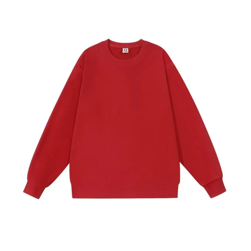 300 grams retro trendy round-neck hoodie stylish and simple casual sportswear shirt custom DTG printed with logo