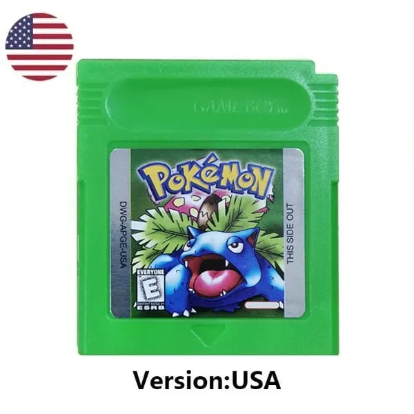 Cartouche de jeu vidéo Pokemon 16 bits, plusieurs styles, rouge, bleu, cristal, doré, vert, argent, jaune, carte de Console GB/SP