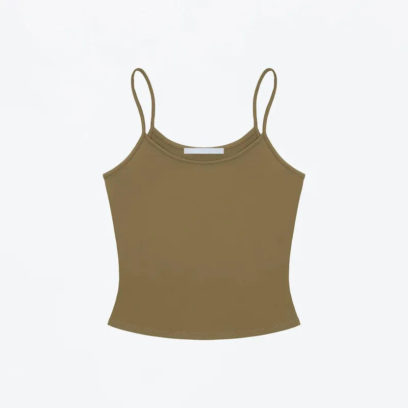 Tank Summer Solid Color Slim-Fit Camisole Basic Versatile Slimming Sleeveless Top Multi-Color Basic Versatile Top for Daily Commute Slim-Fit Camisole