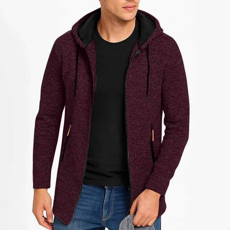 Men Sweatshirts Casual Hooded for Men with Zip Pockets Full Zip Long Sleeve Sweatshirt Sports Hooded Jacket Oversize Outerwear