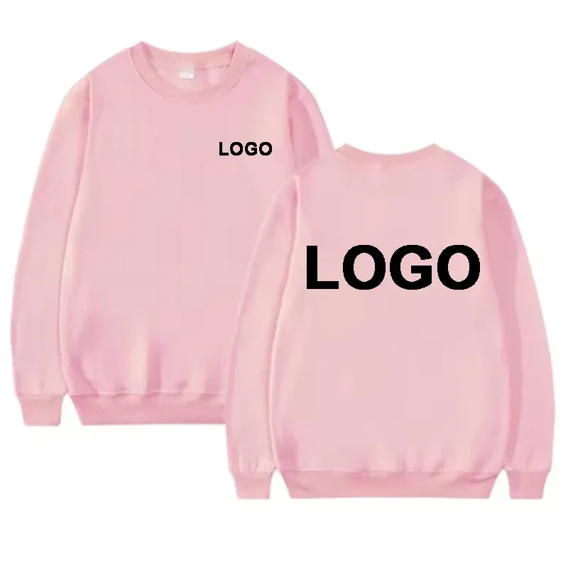 DIY Design Round Neck Hoodies Men Fashiong Customized Printed Loose Long Sleeve Pullover Women Casual Streetwear Sweatshirts