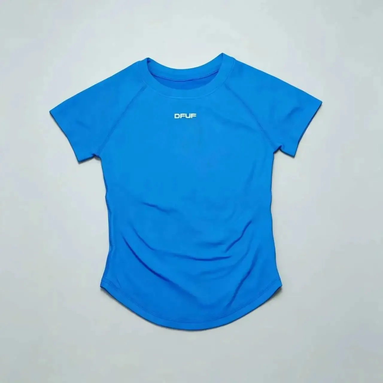 Women Elastic Slim Short Sleeve T-Shirt Soft Breathable Casual Top for Gym Yoga Jogging Fitness Daily Wear