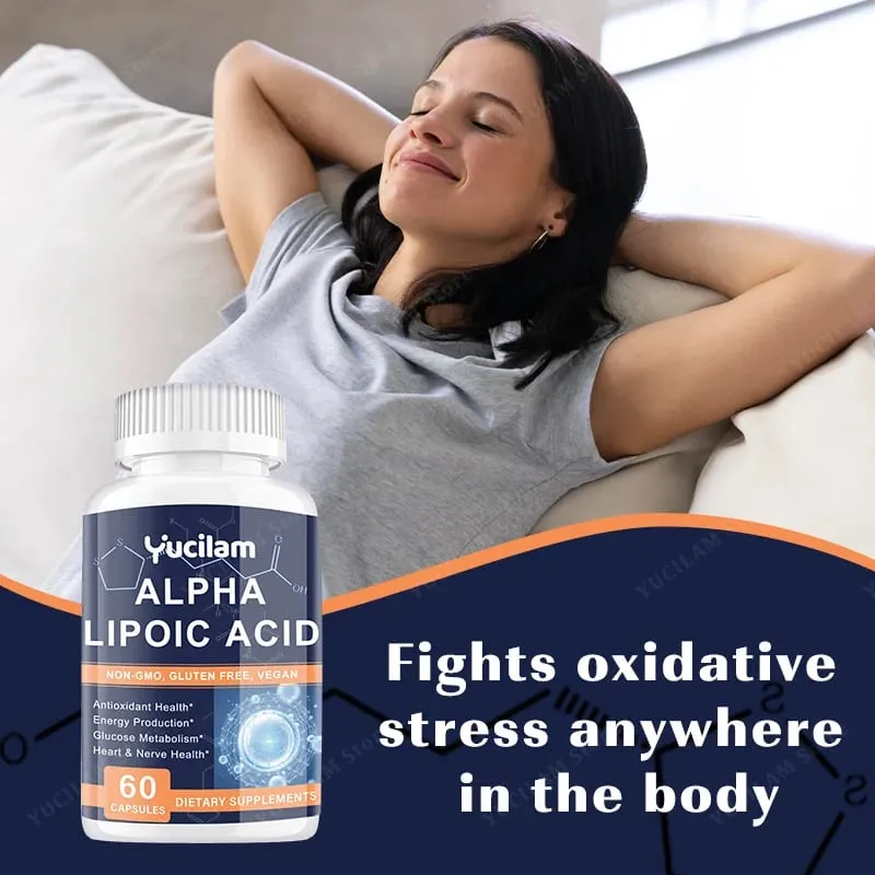 Alpha Lipoic Acid - Boosts Energy Metabolism Relaxes Nerves Supports Nervous System Health Promotes Brain & Heart Health
