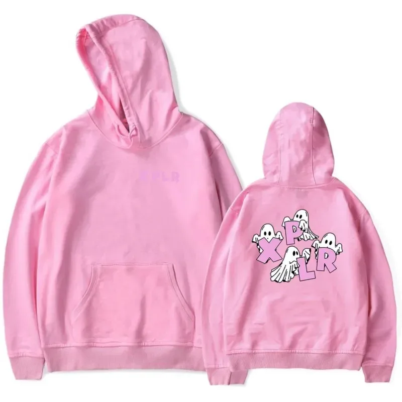 Xplr - Moletons de manga comprida com capuz masculinos e femininos unissex streetwear estilo hip-hop estampa fantasma Sam's e Colby Merch