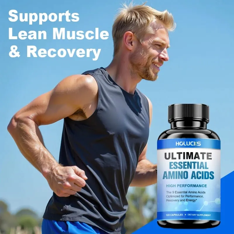 Advanced Body Building Amino Acid Capsules-Helps Increase Strength Endurance Protein Synthesis Build Muscle Mass Abs Energy