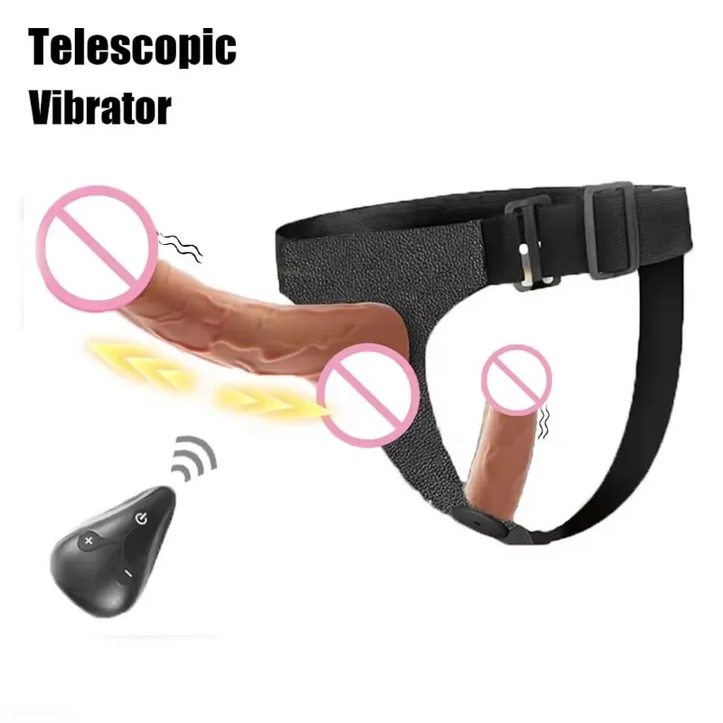 Strap-On Dildo with Adjustable Harness Wearable Realistic Double Dildo Vibrators Adult Sex Toys for Women Lesbians