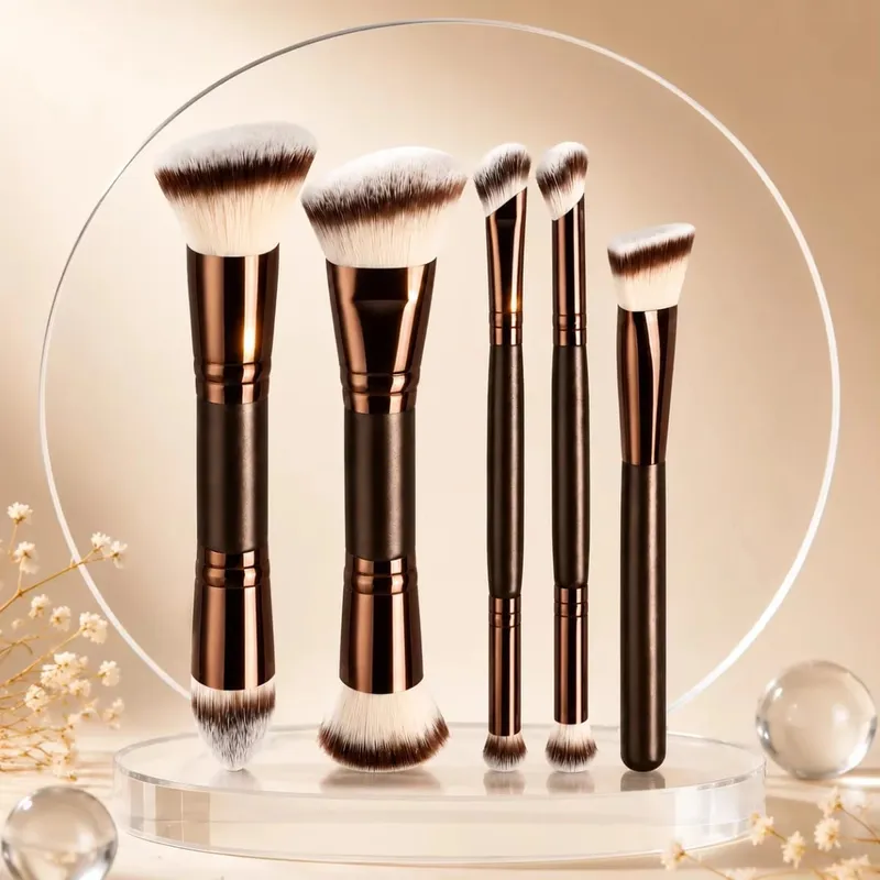 6/9pcs Multi-Functional Makeup Tool Set Includes Foundation Brush Face Brush Powder Brush Blush Brush Concealer Brush Cont