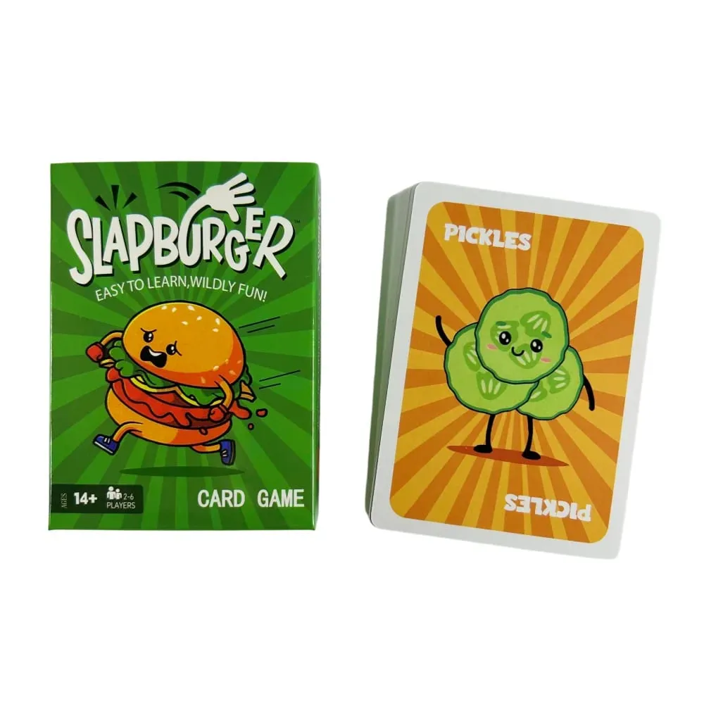 Slapburger Card Game Fun Family Games for Game Night Playing Card Games Families Party Easy to Learn Wildly Fun Deck Cards