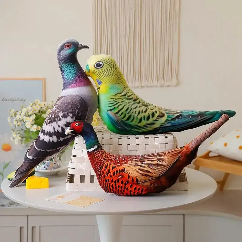 Vivid Lifelike Rooster Plush Throw Pillow 3D Print Soft Fluffy Stuffed Cushion for Bedroom Sofa Decor Gift for Kids Adults