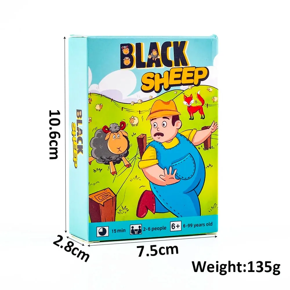 10.6*7.5 cm Hot Sale Black Sheep Party Game Cards Interactive Intellectua Board Game Funny Family Friends PartyToy Gift for Kids
