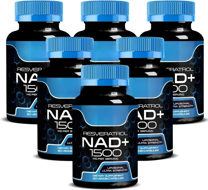 NAD+ Capsules na may Resveratrol Herbal Antioxidant Supplement Suporta sa Cellular Health Energy at Anti Aging para sa mga Babaeng Lalaki 90 piraso
