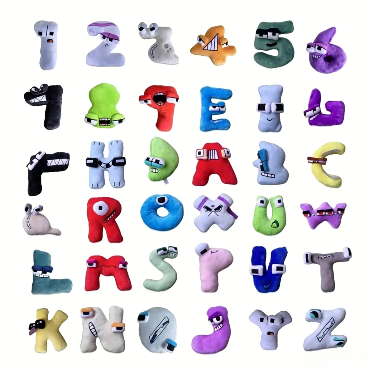 Cute A-Z Red Alphabet Plush Pillows Soft Letter Stuffed Dolls Kids Educational Learning Toy Gift
