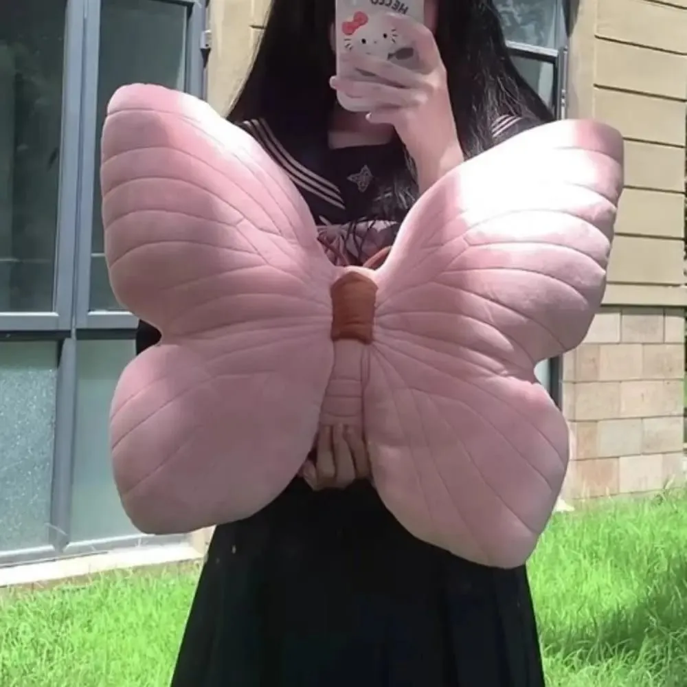 New Cute Butterfly Pillow Fashion Soft Toy Throwing Pad Christmas Gifts Girl Pink Toy Bedhead Pillow — image 4
