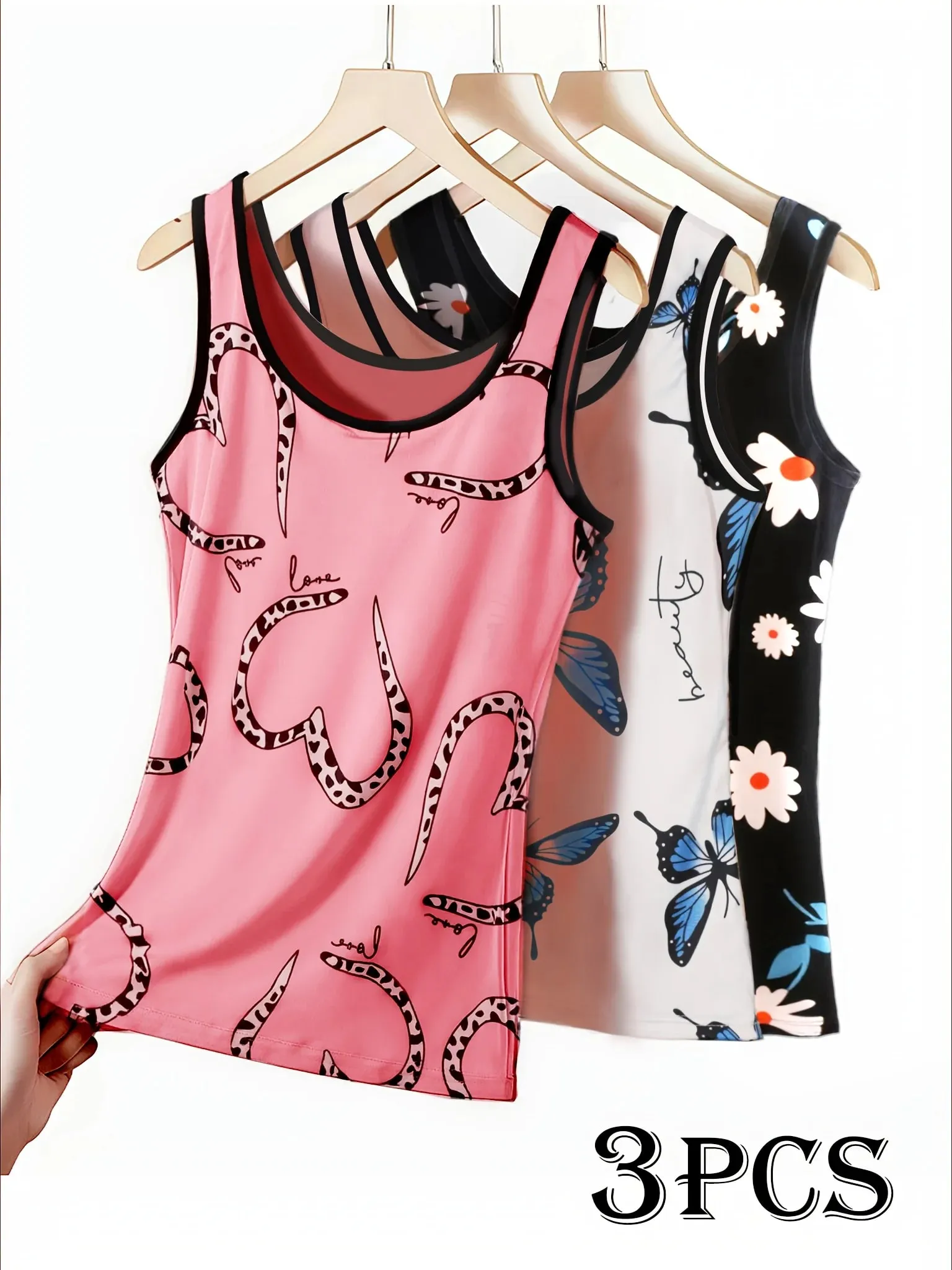3-Pack Women Comfort Vests for All Seasons Rayon High Elastic Casual Home Basic Tops