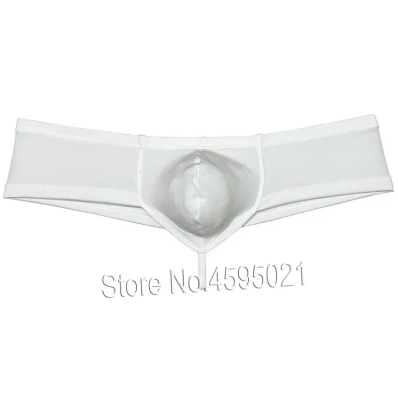 Men's Sexy Low Rise Mini Briefs Panties Solid String Crotch Brazilian Bikini Underwear Solid Enhance Pouch Boxer Briefs for Men