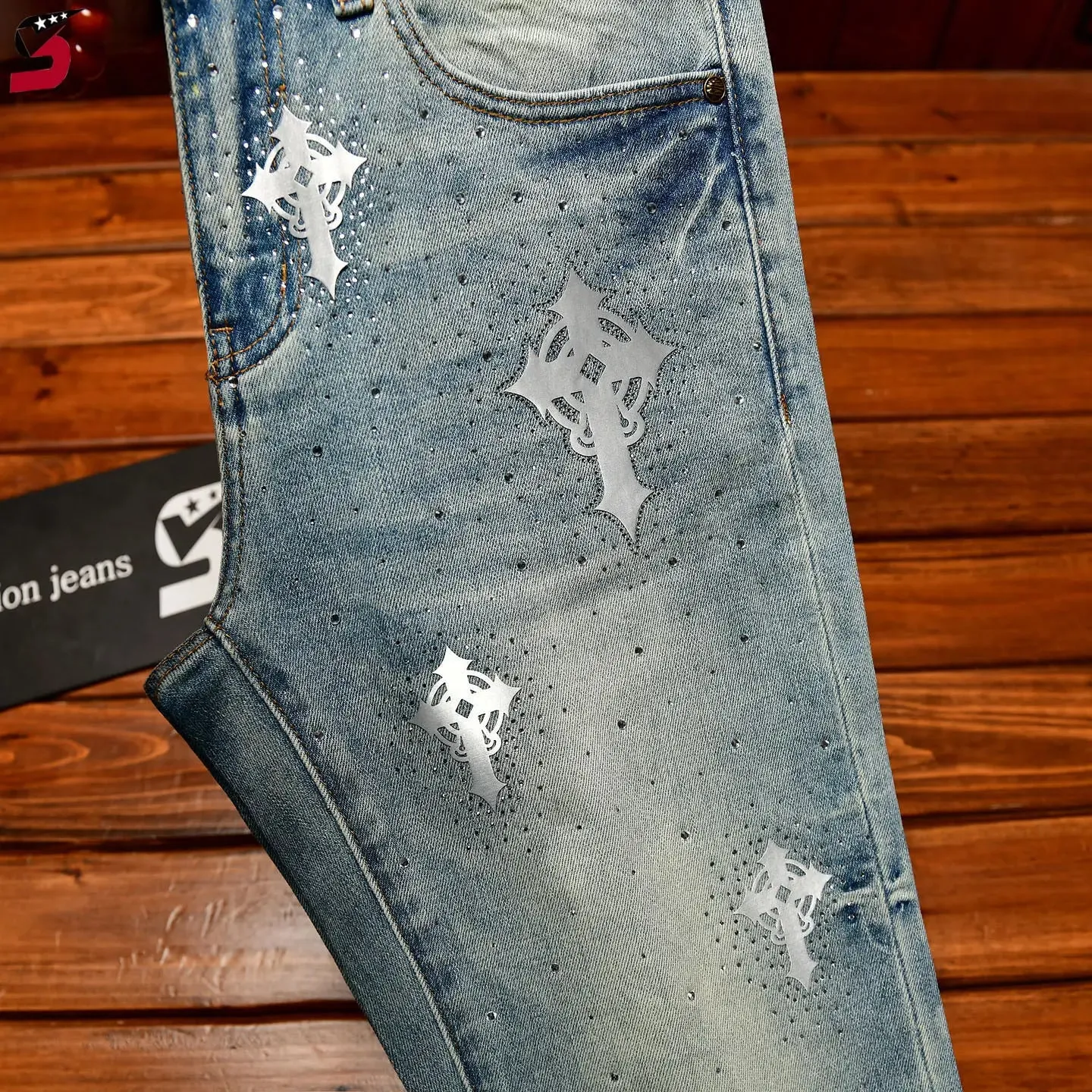 Jeans Men's Summer High-end Cotton Stretch Slim Fit Skinny Pants Washed Casual All-match Fashion Denim Trousers