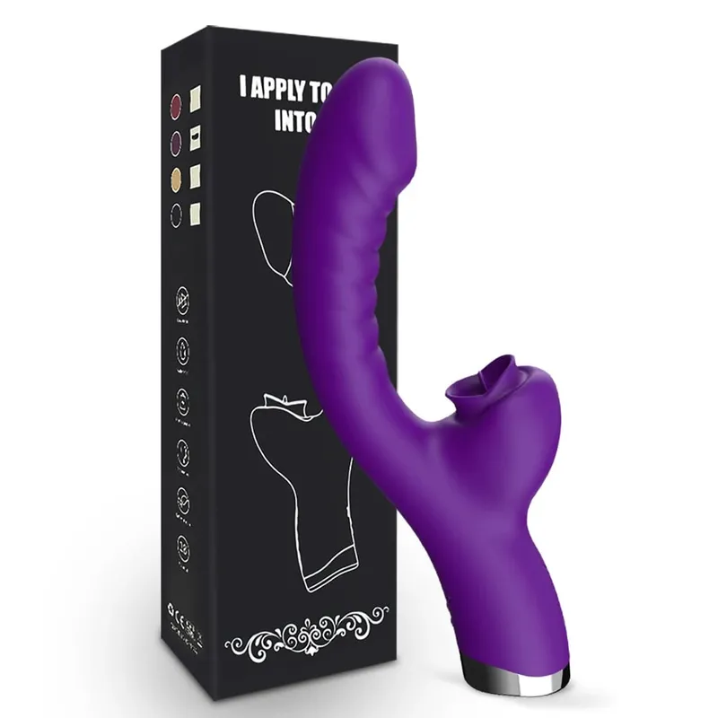 3 i 1 Tapping Flapper Vibrator Analsex Klitoris Klit Sucker Stimulator Sexlegetøj Kvinde Slikker Sutte Vibratorer Voksenvarer