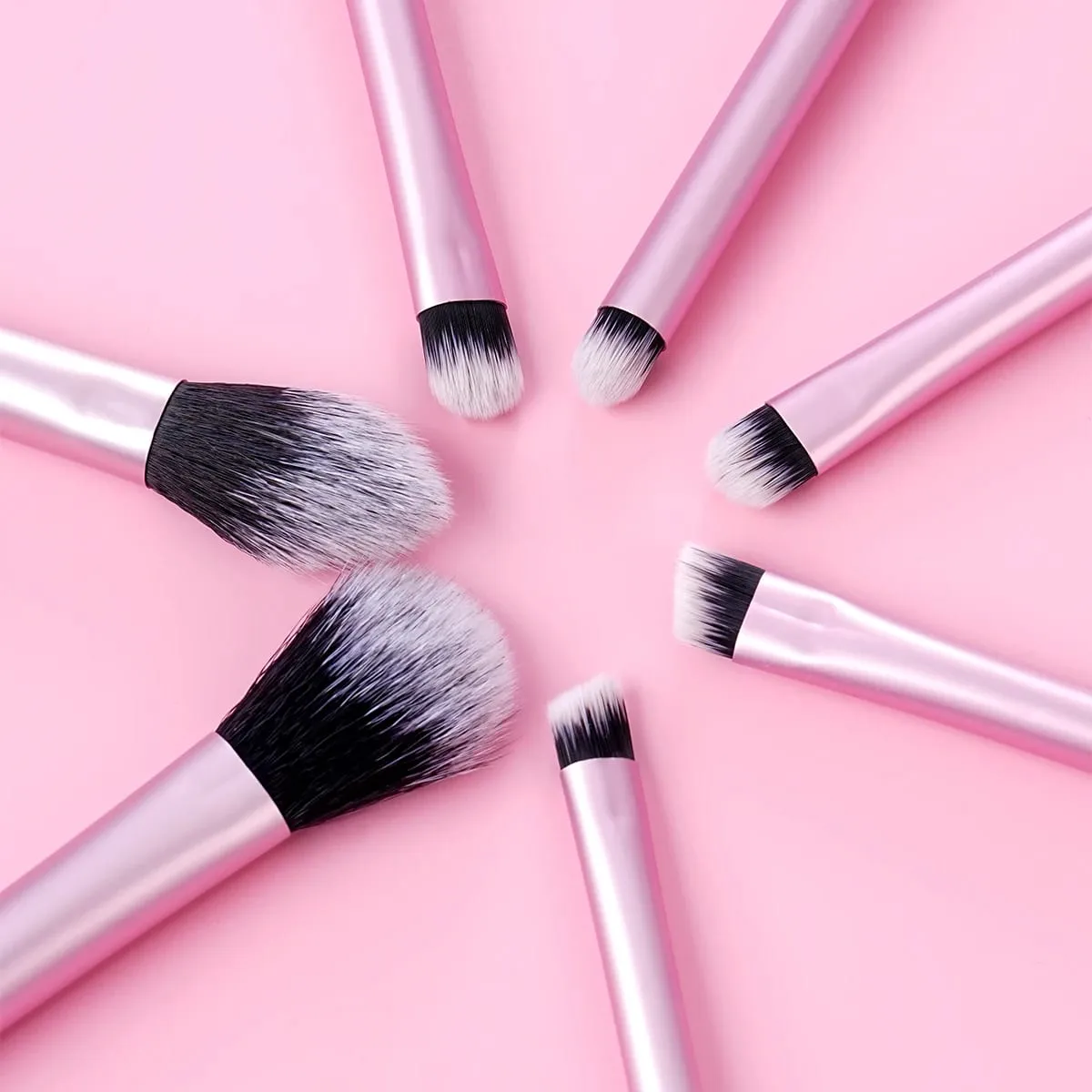 9 PCS Makeup Brush Set Soft Bristles Include Professional Eye Makeup Brushes Eyebrow Razor Silicone Eyeliner Stencils