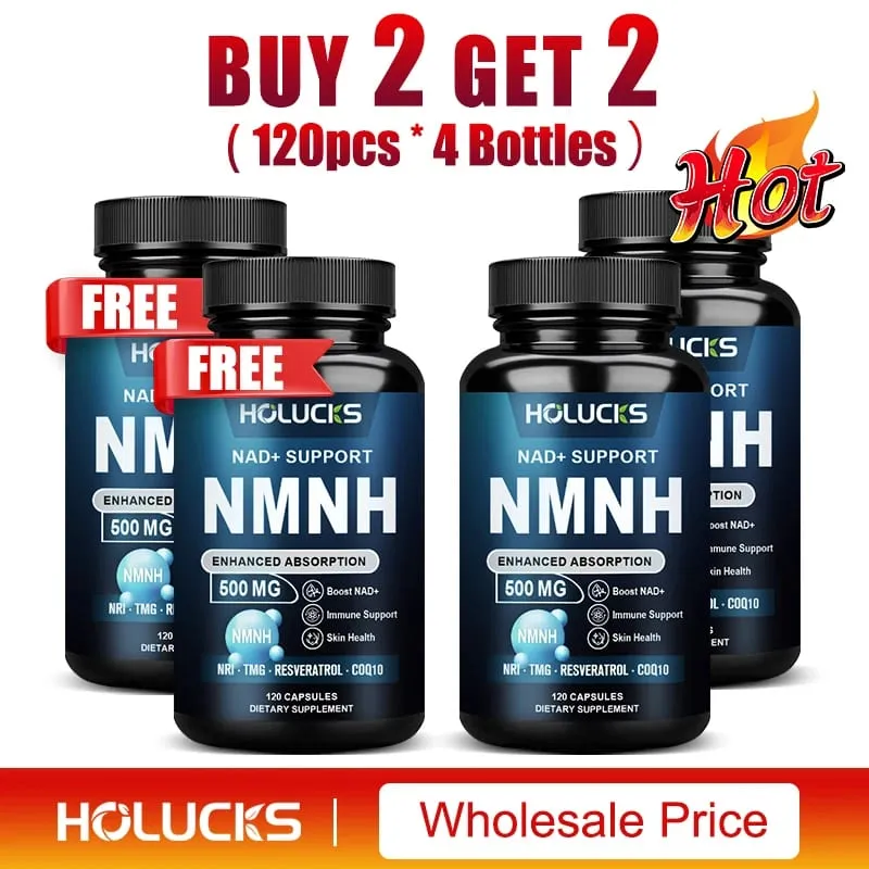 Premium 5-in-1 NMNH Supplement with Nicotinamide Riboside TMG Resveratrol C0Q10 Support Immunity Longevity & Vitality