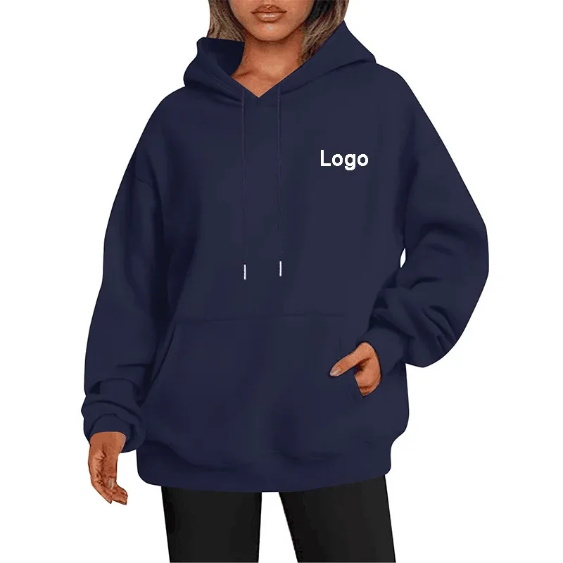 Customized Oversize Hoodies Women Fashion Printed Loose Long Sleeve Shoulder Drop Cuff Sweathsirts Streetwear Pullovers Sudadera