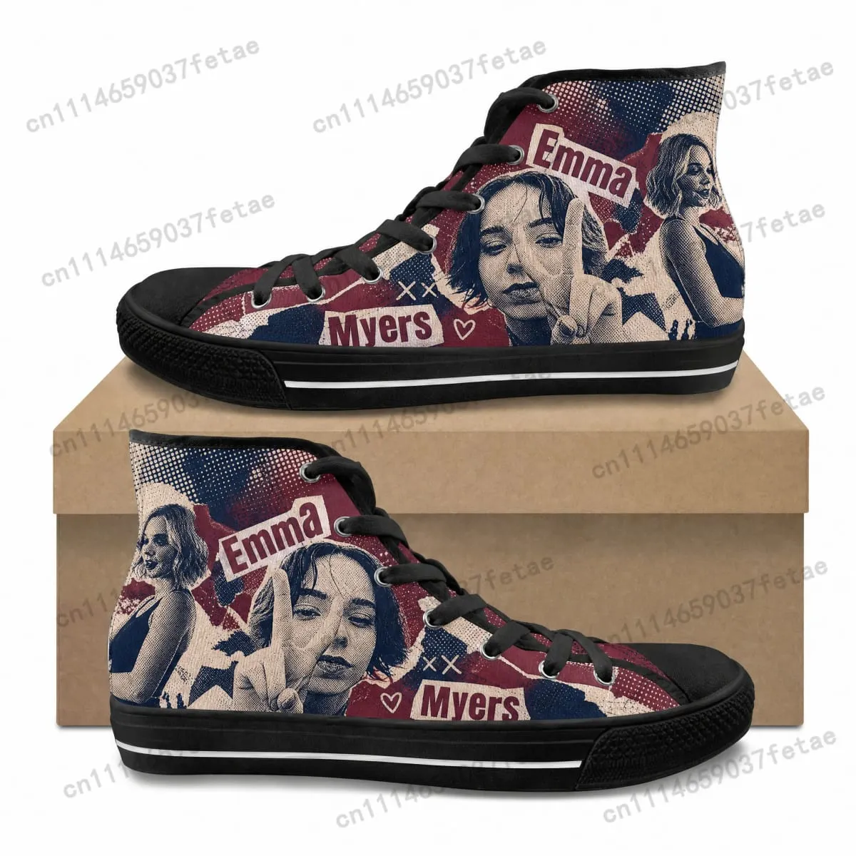 Emma Myers Low Top High Quality Sneakers Teenager Canvas Sneaker Mens Womens Casual Couple Shoes Customization Shoe