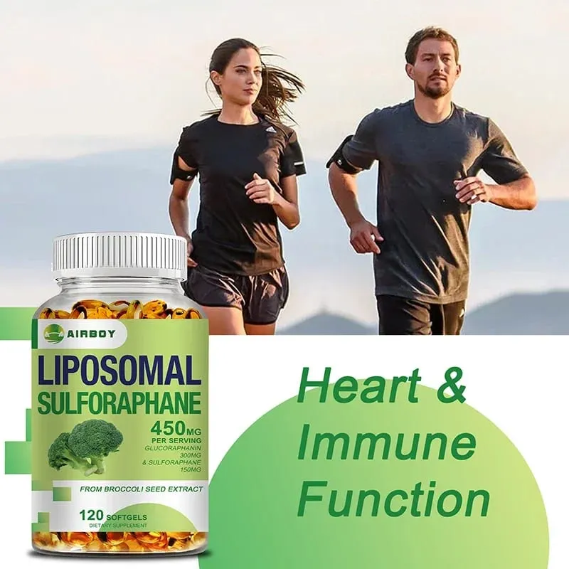 Sulforafano liposomal 450 mg - Suplemento antioxidante para el corazón que estimula la inmunidad