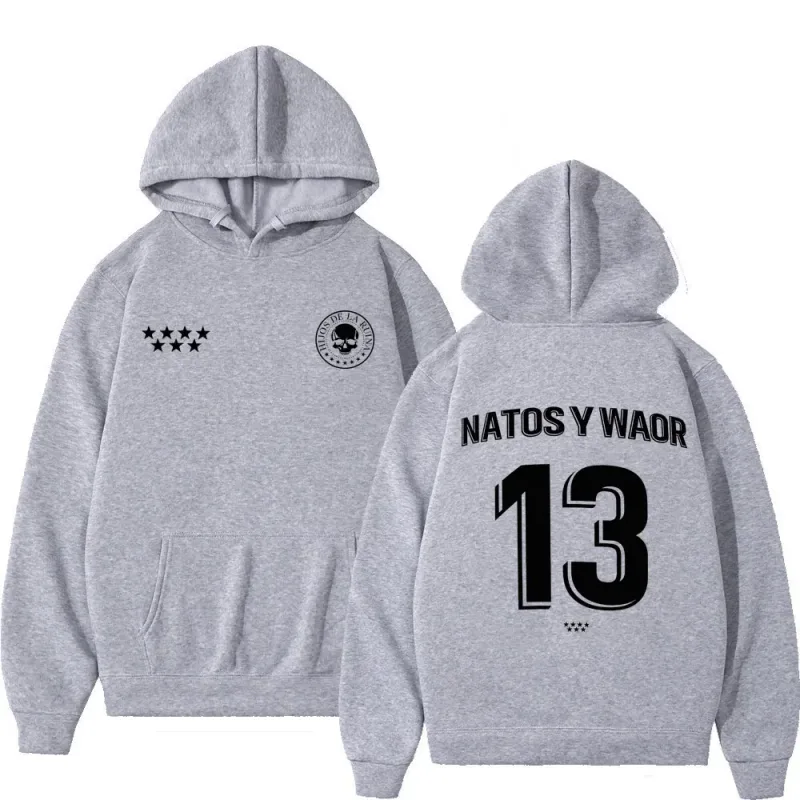 Rapper NATOS WAOR 13 Sweatshirts Men Women Fashion Hip-hop Pullover Autumn Winter Loose Casual Gothic Punk Tracksuit Streetwear