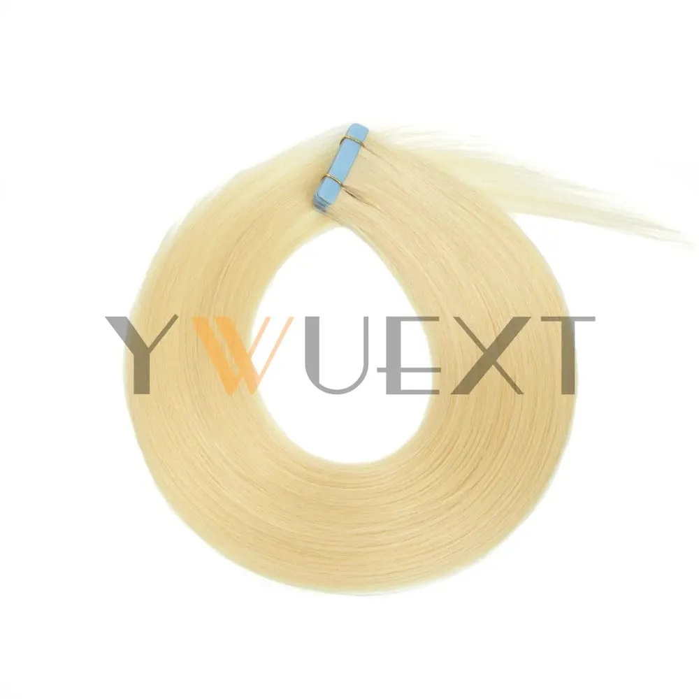 Real Human Hair Tape in Extensions 12''-20'' Natural Straight Black Seamless Tape Hair On Double Sided Tape 20pcs 50g/pack