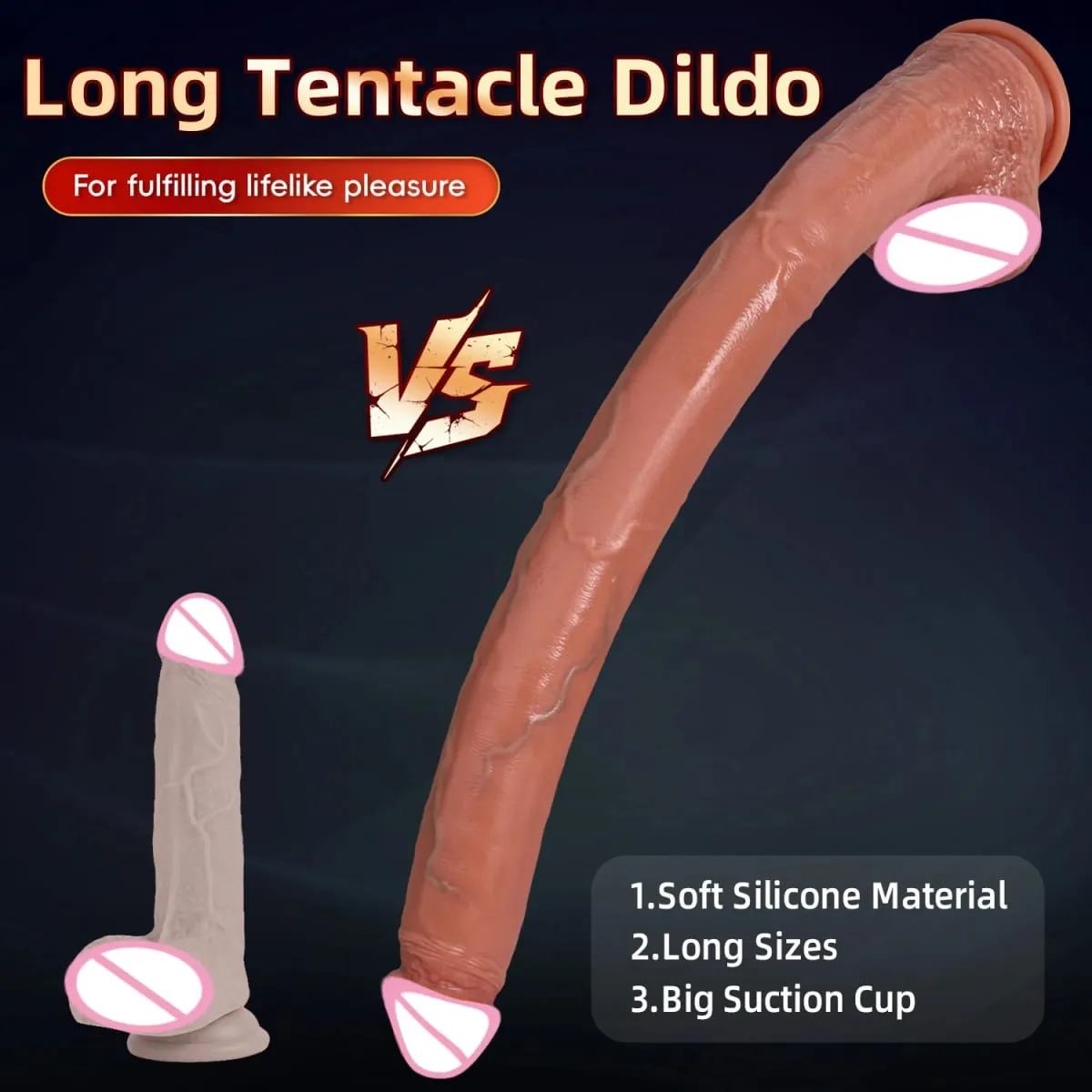 Super Long Artificial Penis Realistic Dildo Man Genitals Penetration Anal Sex Toy Female Vaginal Masturbation Suction Cup Dick