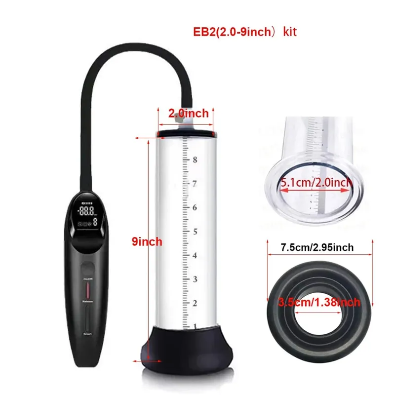 Automatic Penis Pump Penis Enlarger Vacuum Pump Sex Toys for Men Penile Bigger Trainer Adult Male Masturbator Penis Enlargement