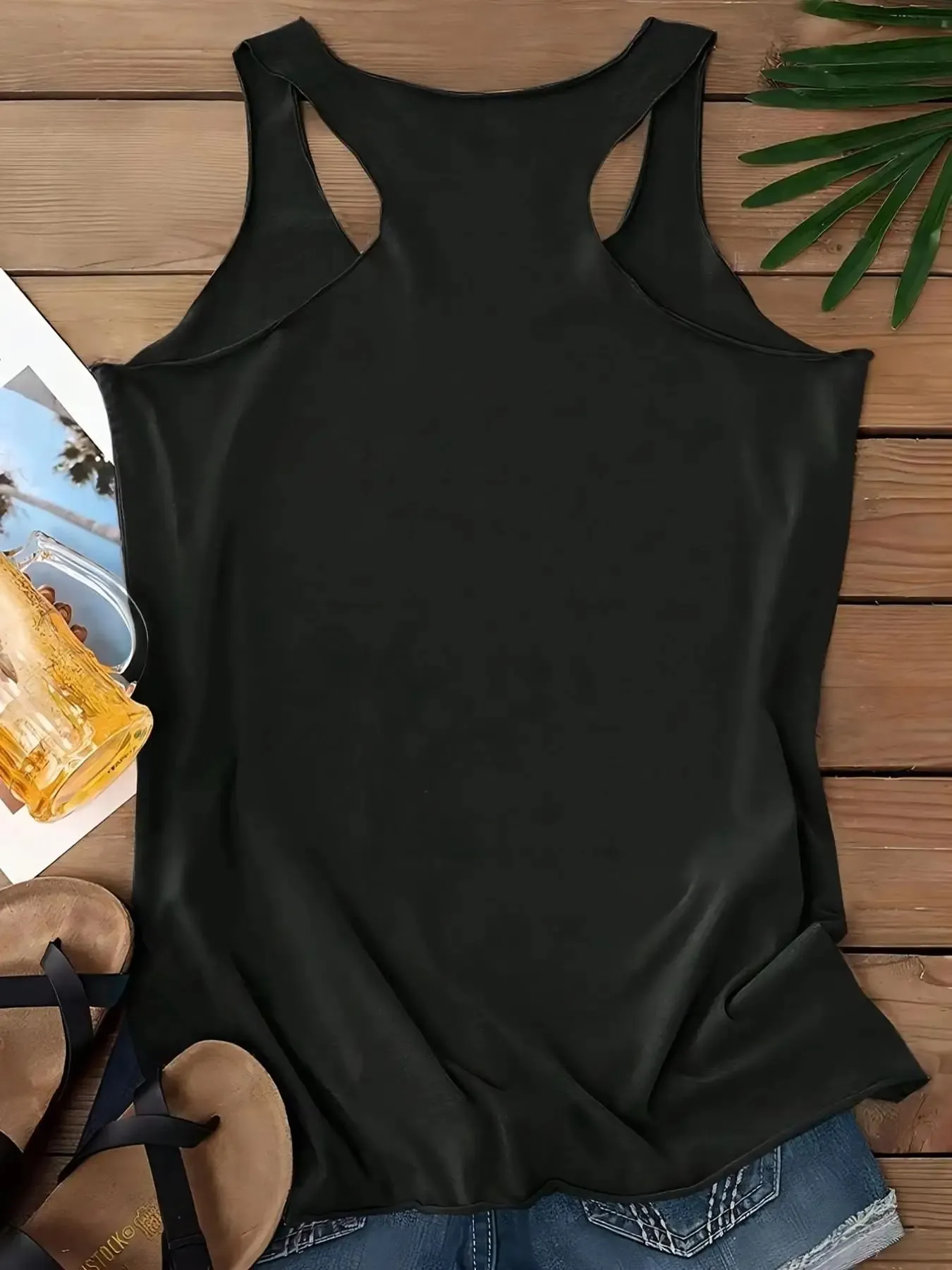 Ladies' Skeleton Print I-Back Vest A Summer Casual and Personalized Sleeveless Top in a Popular Style Perfect for Daily Wear