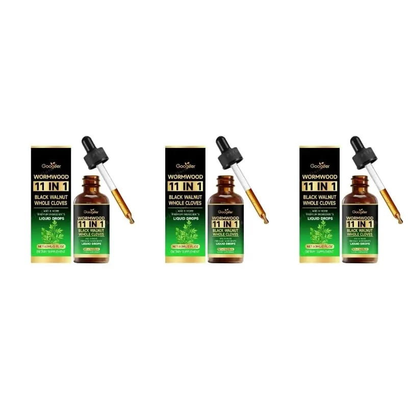 Wormwood 11 in 1 Liquid Drops - Black Walnut & Whole Cloves with Berberine Turmeric for Gut Health & Digestive Support 60ml — image 9