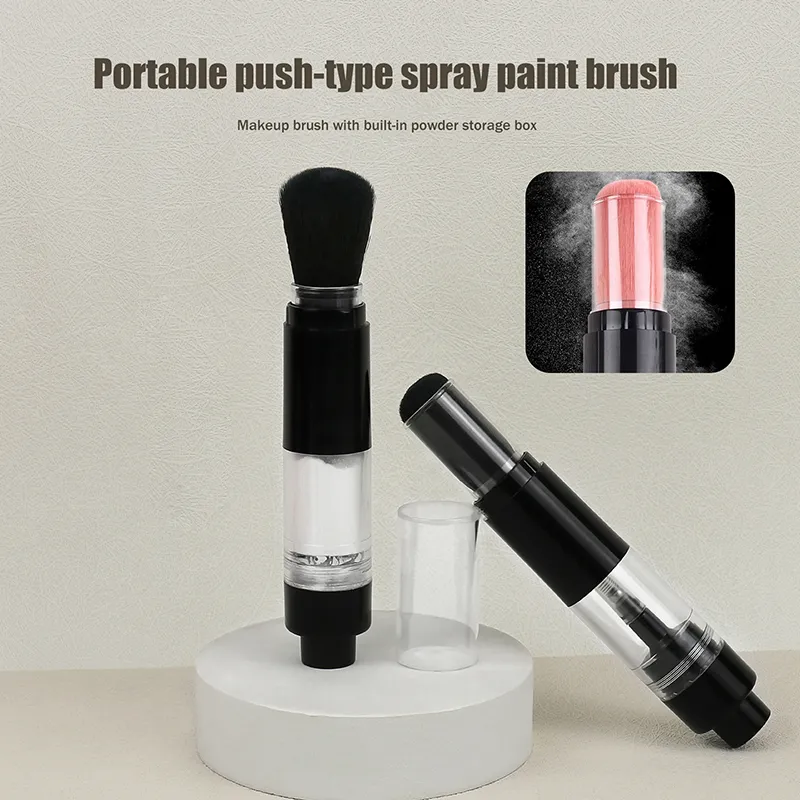 Multi-functional Push-on Spray Powder Brush Refillable Powder Brush Cosmetic Powder Brushes Foundation Blush Brush Makeup Tools