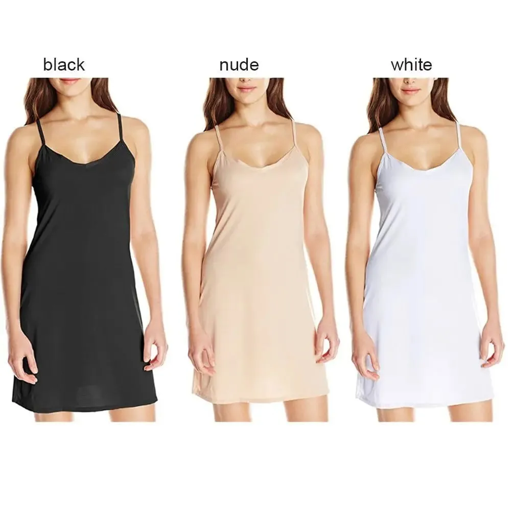Casual V Neck Backless Slip Under Dress Sleeveless Sling Dress Short Dress