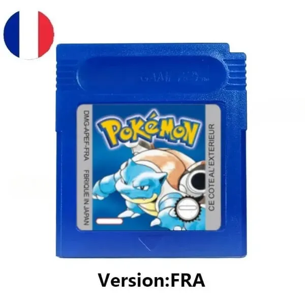Cartouche de jeu vidéo Pokemon 16 bits, plusieurs styles, rouge, bleu, cristal, doré, vert, argent, jaune, carte de Console GB/SP