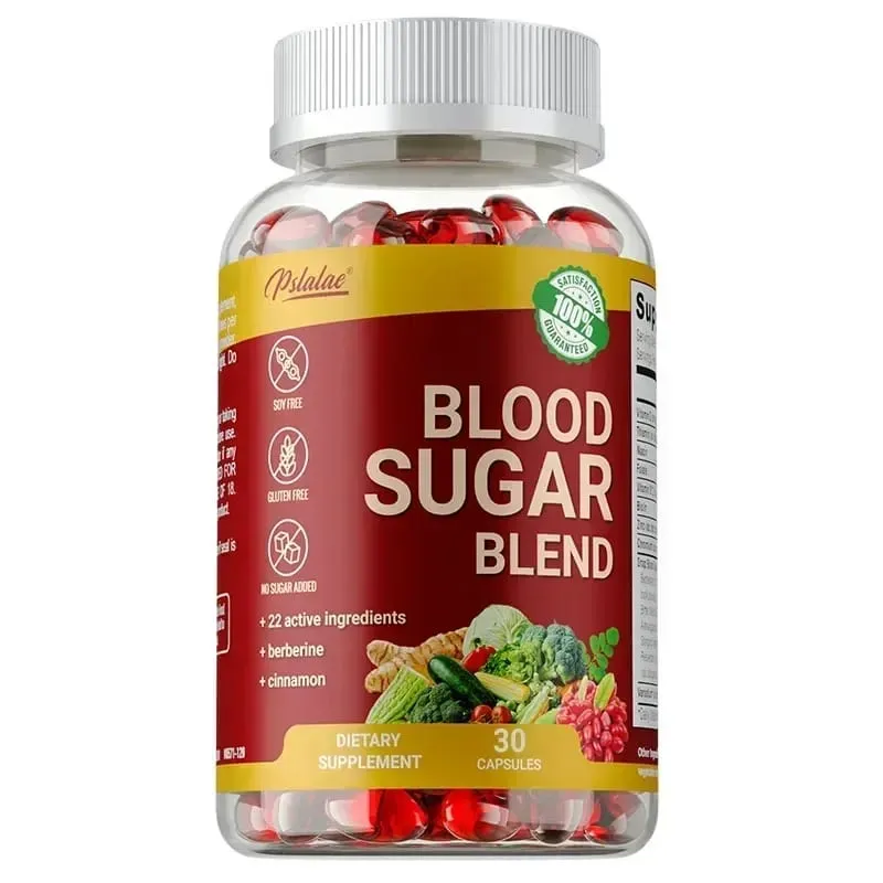 Blood Sugar Blend Capsules - Balanced Blood Sugar Metabolism Improves Hypoglycemia Increases Energy Improves Vitality