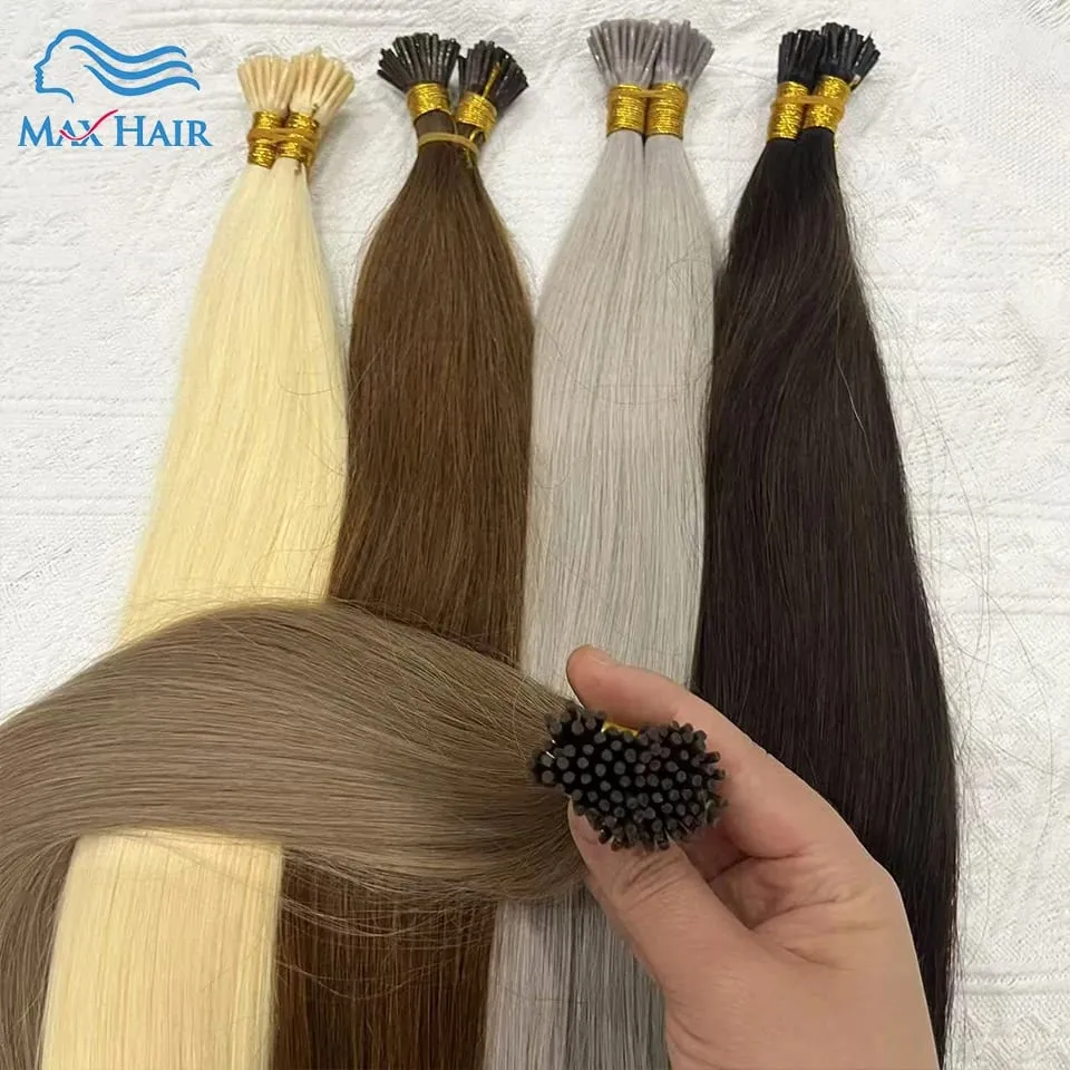 Human Hair I Tip 100% Human Hair Extensions Keratin Straight Brazilian Remy Human Hair Natural Capsule Hair Extension 30 Inch