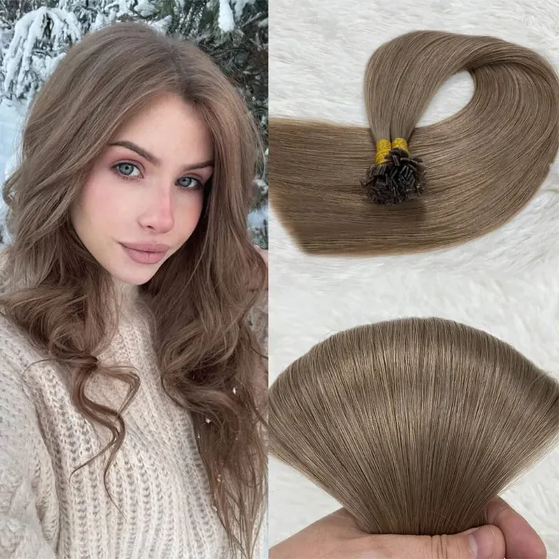 Flat Tip Human Hair Extension Remy Hair 1g/s 18-28 inch Real Remy Silky Straight Black Brown Pre Bonded Keratin Fusion Hair — image 12