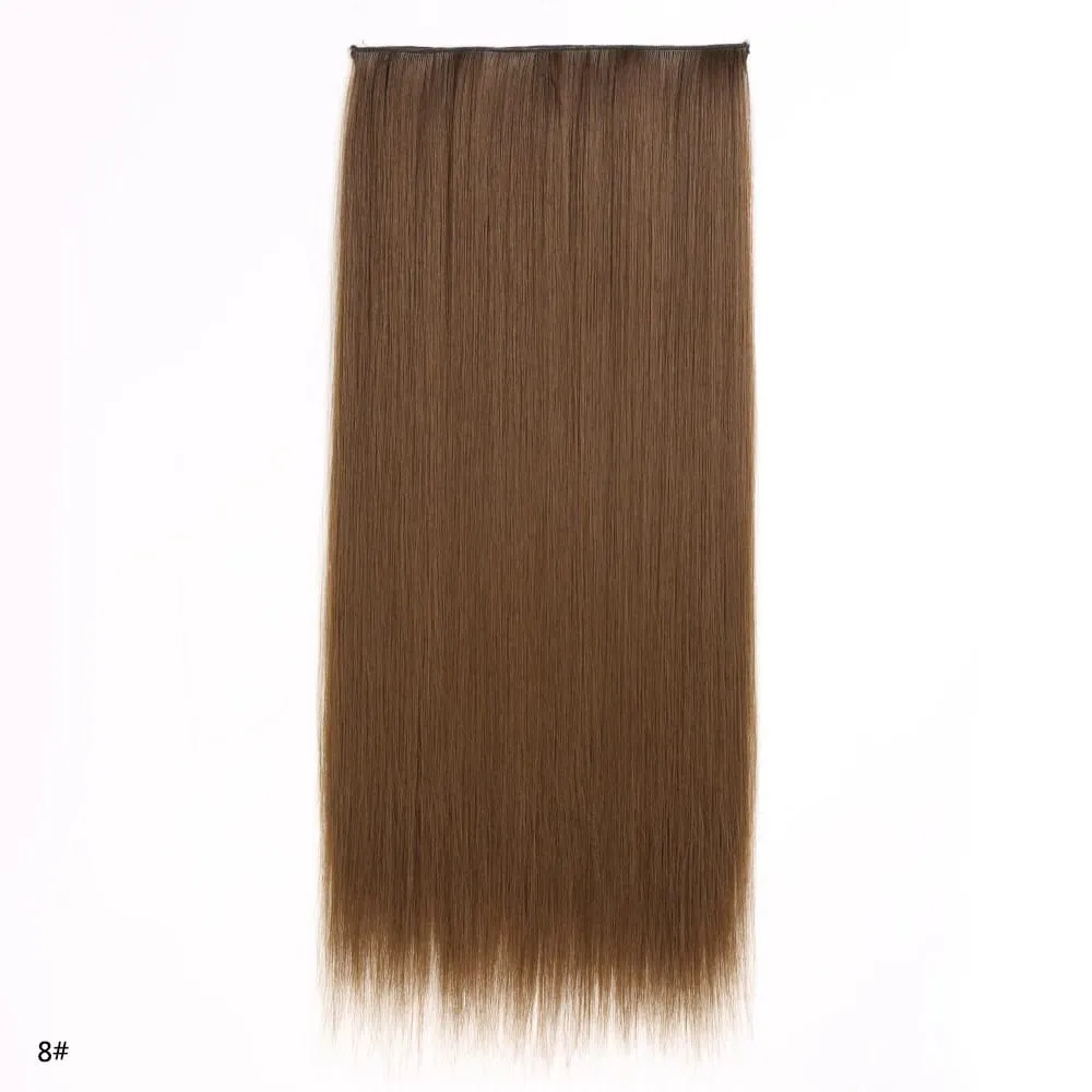 Syntetické prodloužení vlasů jednodílné s klipem 5Clips v dlouhé rovné vlasy blond pro ženy každodenní použití