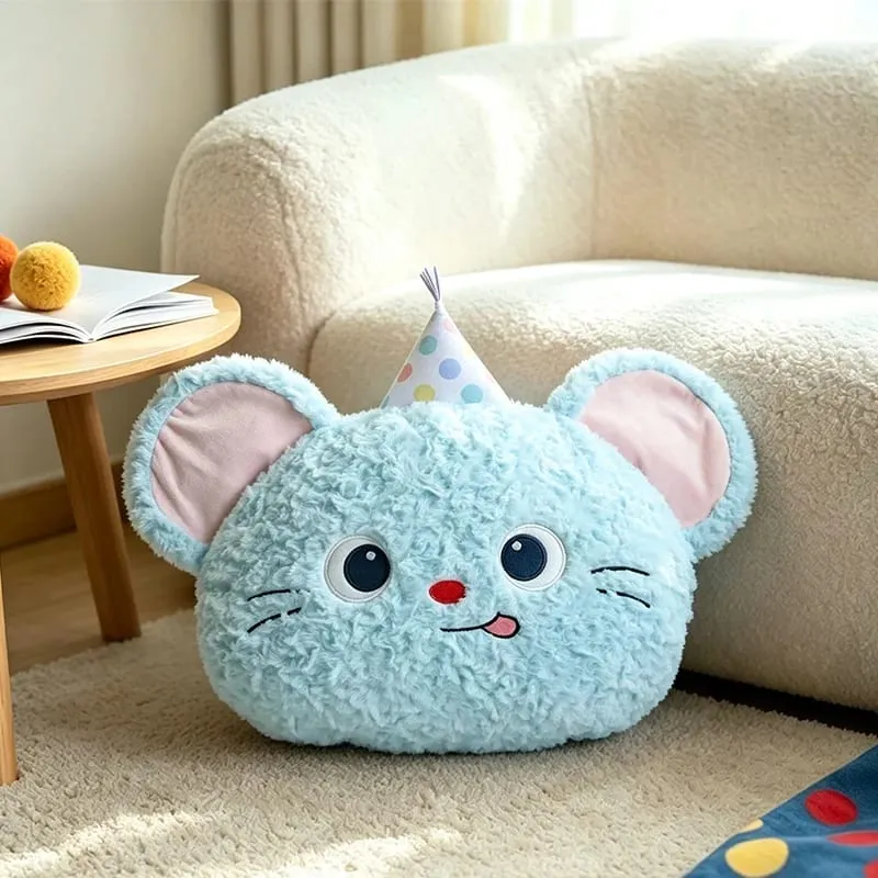 40CM Kawaii Cartoon Animal Plush Pillow Soft Stuffed Soft Fox Sheep Frog Cat Seal Dog Pig Cushion Funny Home Decoration Gifts