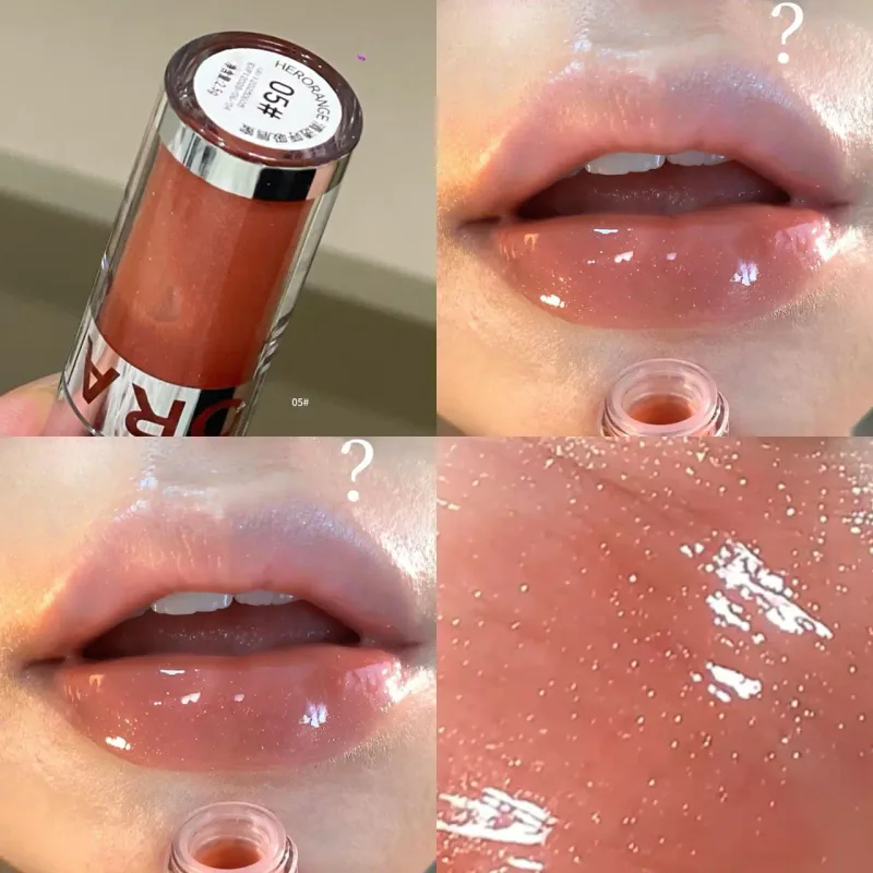 Herorange Clear נושמת Mirror Lip Gloss ברק לחות מים ברק לאורך זמן גלייז שפתיים יומית נוער חוצה גבולות