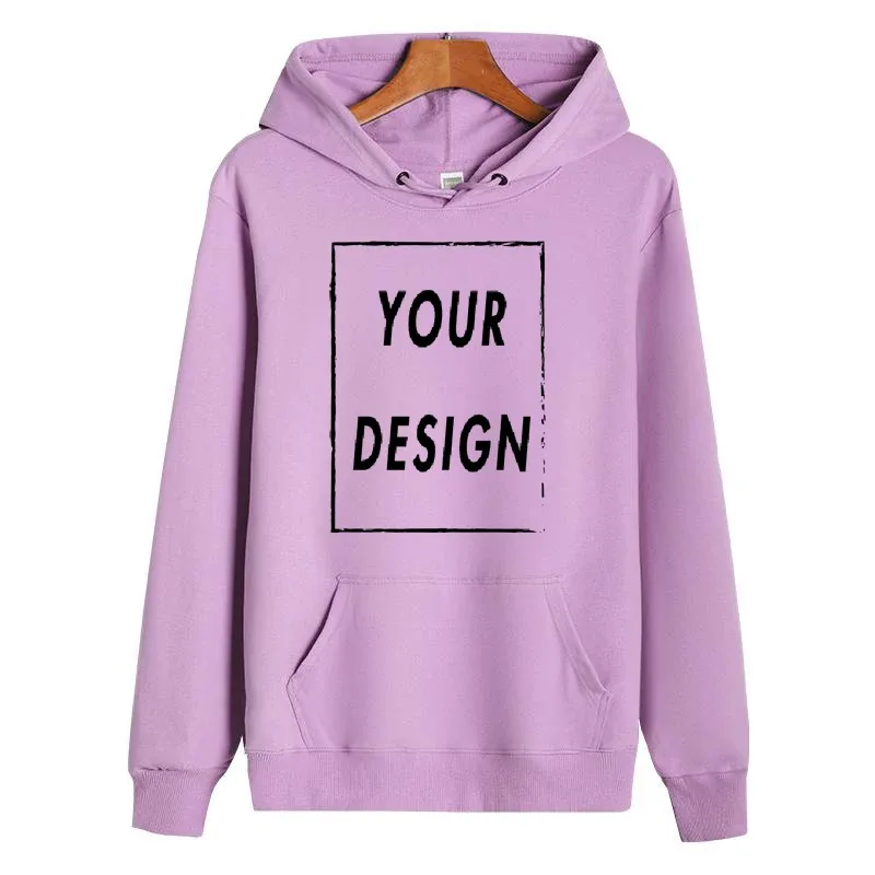 300g pure cotton hoodie custom design personalized logo long sleeved new men's and women's universal large casual sports sweat