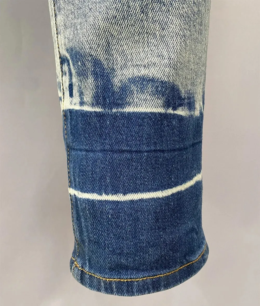 new Europe design famous brand Men Jeans Denim Pants Designer slim Cotton button Pocket grey color Stretch jeans pant D28