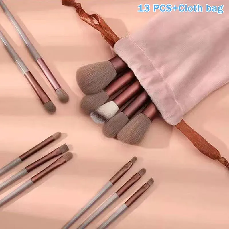 8/13PcsMakeup Brush Set Fluffy Professiona Cosmetic Foundation Powder Eyeshadow Kabuki Make Up Brush Beauty Tool Makeup.