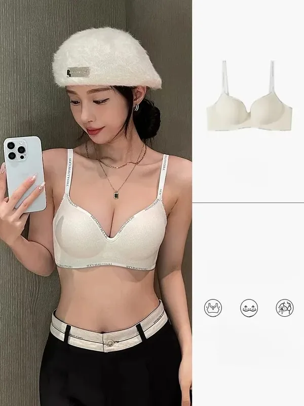 Γυναικεία εσώρουχα μικρό στήθος Sexy Push Up Εσώρουχα Σουτιέν χωρίς ραφή για Γυναικεία Άνετο καθημερινό σουτιέν Χοντρό Bralette 32-38AB