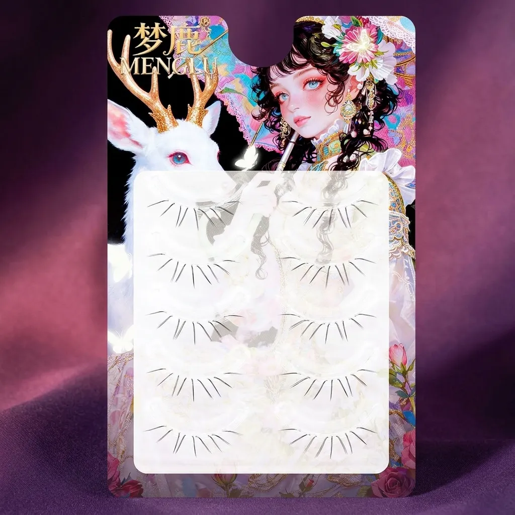 5pairs Manga Cat Paws Lower Fake Lashes Cute False Eyelashes For Party Makeup C Curl Synthetic Fiber Natural Look Eye Enhancer