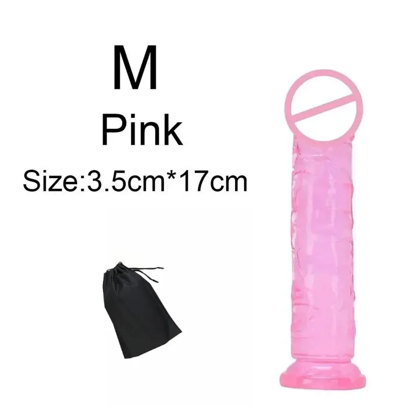 Super Cheap 6 Sizes Realistic Soft Jelly Dildo Butt Plug Anal Plugs Adult Sex Toy for Women and Men Vaginal and Anal Masturbator
