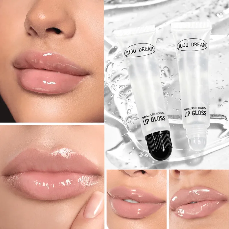 Brillant à lèvres nourrissant clair, baume hydratant pour lèvres sèches, finition brillante en verre longue durée, maquillage pour les lèvres brillant à porter seul